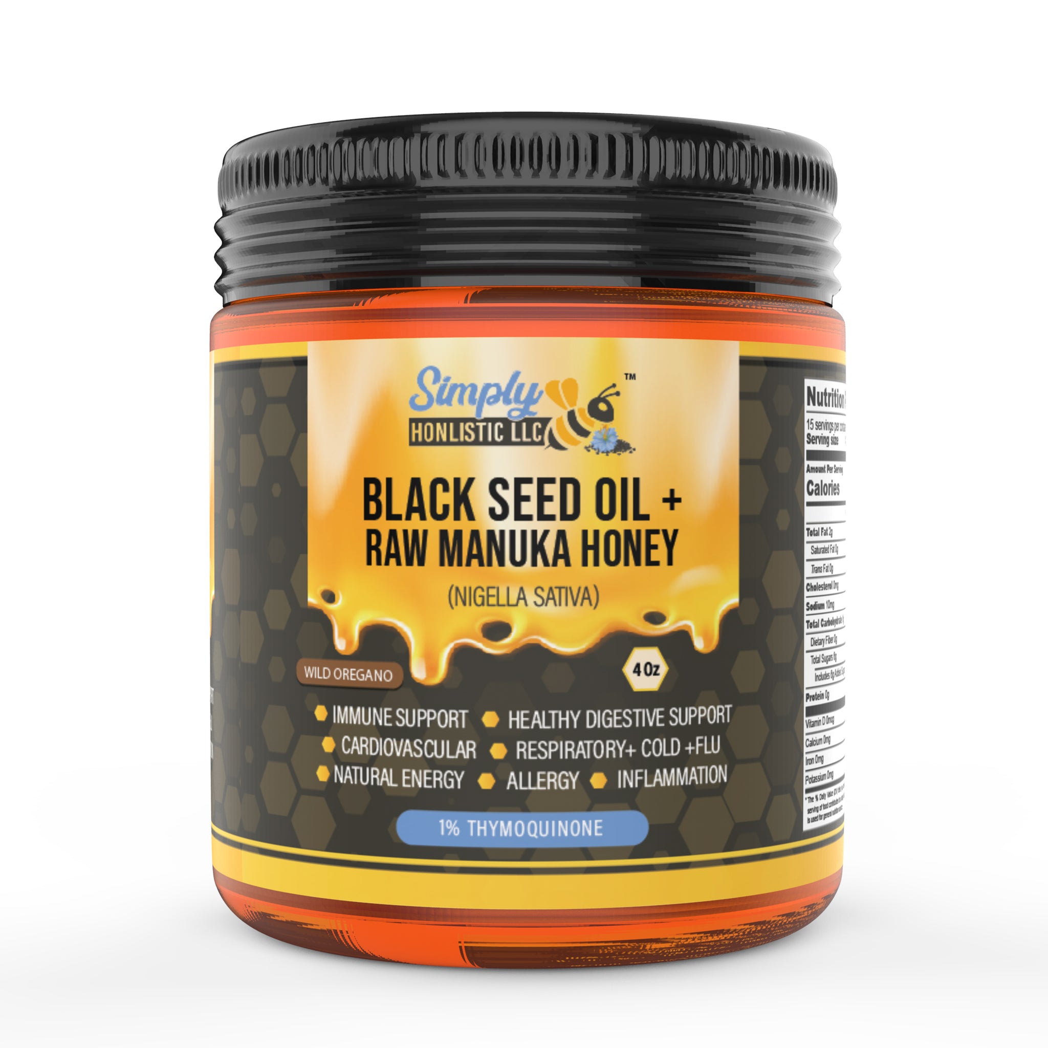 Manuka Honey with Wild Oregano Oil & Black Seed Oil